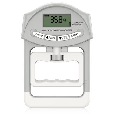 Електронний динамометр Kuptone 90кг / 200lbs з набором дисків для вимірювання сили стискання руки