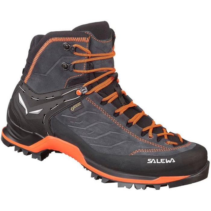 Черевики трекінгові Salewa Mountain Trainer Mid Gore-Tex для чоловіків, 47 EU, Asphalt Fluo Orange