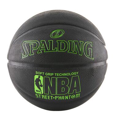 М'яч для баскетболу Spalding NBA Street Phantom, 74.9 см, неоново-зелений/чорний, розмір 7 (29.5')
