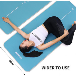 PROIRON Килимок для гімнастики та йоги, фітнес-килимок для дому, 183x66x1 см (зелений+сірий)