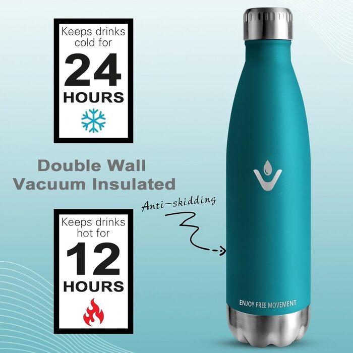 Термопляшка HoneyHolly 750 мл з нержавіючої сталі - спортивна, без BPA, для фітнесу, велоспорту, темно-фіолетова