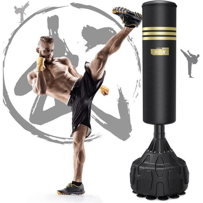 Стенд-боксерська сумка Dripex для дорослих, MMA, бокс, тренування, важка, з присоскою