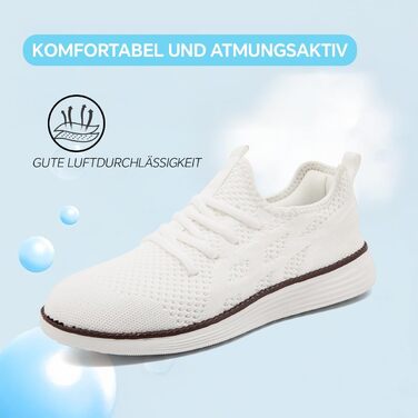 Чоловічі бігові кросівки для спорту та прогулянок. Зручні, легкі, дихаючі, з антиковзкою підошвою. Розмір 43 EU, колір білий