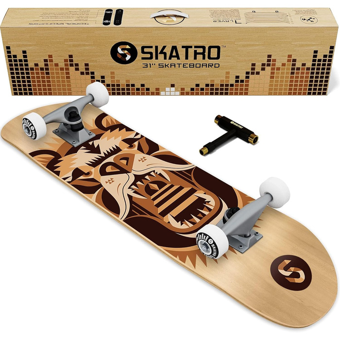 Скейтборд Skatro Pro 78,7 см для дорослих і дітей, повний комплект, для початківців, хлопчиків і дівчаток