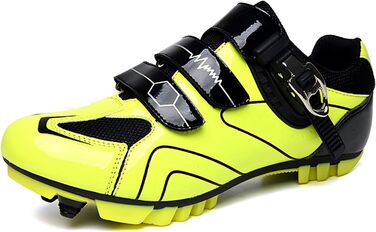 Велосипедні черевики з гумовою підошвою для чоловіків та жінок, унісекс. Підходять для шосе, гірського велосипеда та велоспорту. Дихаючі черевики для їзди на велосипеді (зелені, 45 EU)