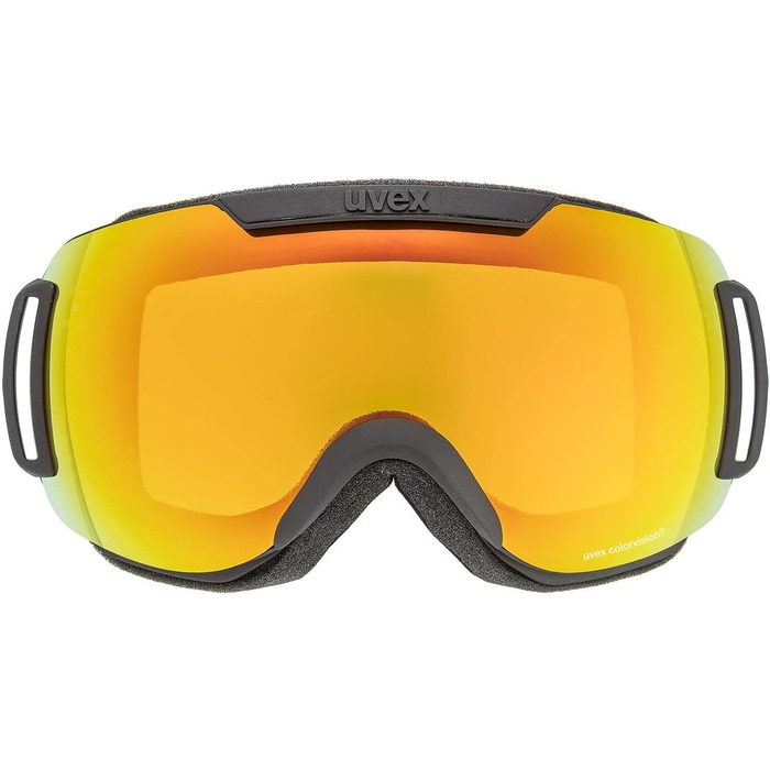 Гірськолижна маска Uvex Downhill 2000 CV унісекс, чорна матова/помаранчево-жовта, універсальний розмір