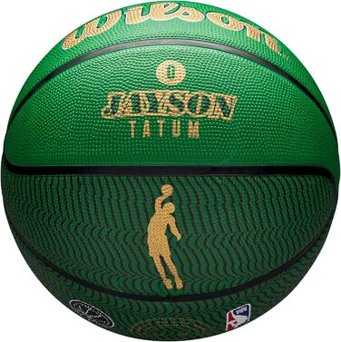 М'яч для баскетболу Wilson NBA Player Icon, розмір 3 та 7, зелений/білий
