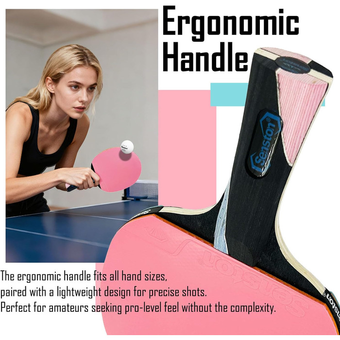 Набір для настільного тенісу Senston: ракетки та м'ячі S7 для професійної гри та розваг