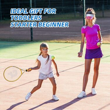 Набір для гри в теніс JOY SPOT: 2 ракетки, м'яч для відбивання, тенісні м'ячі зі шнуром та сумка для початківців, дітей та дорослих, тренувальний інвентар для ігор на вулиці та в саду