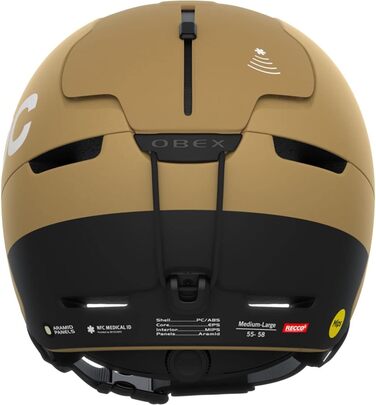 Шолом для лиж та сноуборду POC Obex BC MIPS, матовий коричневий, XS-S (51-54 см), максимальний захист