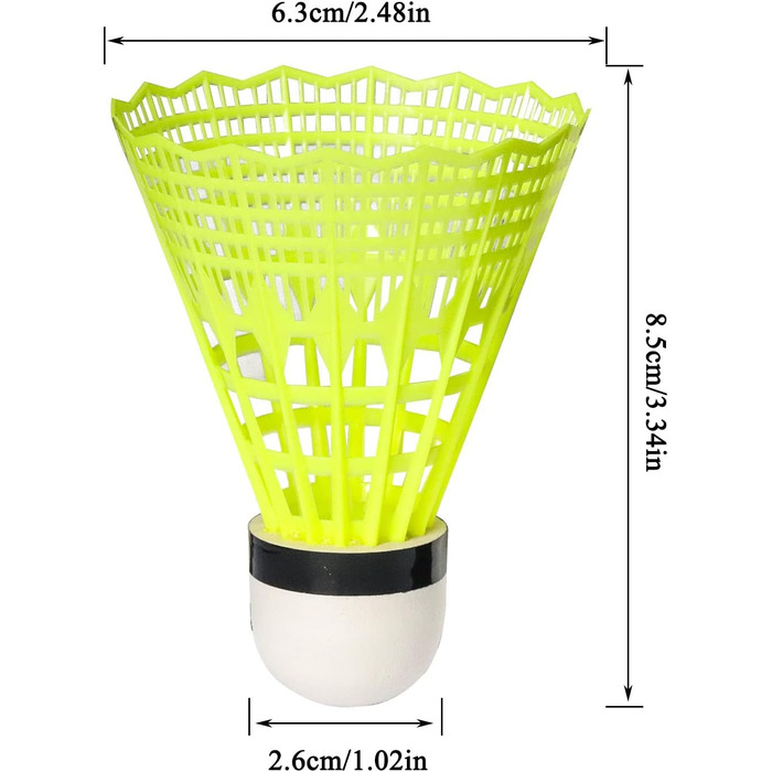 Набір для бадмінтону FYSL 12 шт. Міцні нейлонові волани для гри на відкритому повітрі, тренувань, відпочинку, початківців. Білий+Жовтий+Рожевий