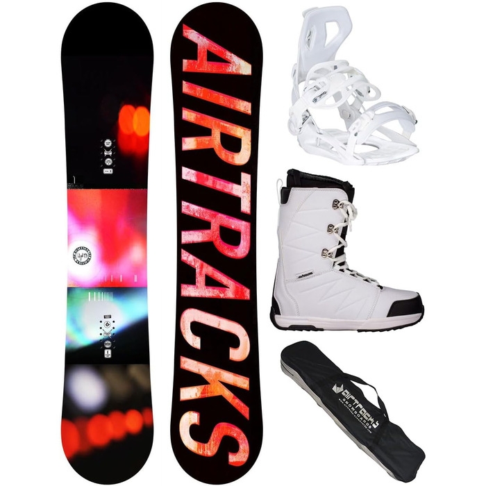 Snowboard Airtracks для жінок: комплект з дошки, кріплення Master W Fastec, черевиків Star W та сумки для сноуборду (138, 144, 147, 154 см)