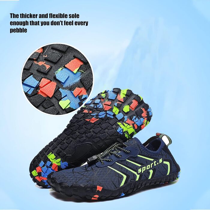 Шкарпетки для плавання Ziitop: чоловічі та жіночі, для пляжу, швидке сушіння, з дренажними отворами, для каякінгу, фітнесу, трейлраннінгу, хайкінгу, розмір 35-46