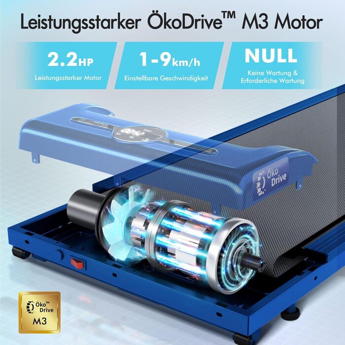 Walkingpad Laufband BLACK LORD SL9 - біговий доріжка, портативна, до 16 км/год, нахил до 9%, LED-дисплей, Bluetooth, для дому та офісу