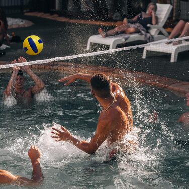 Волейбольний м'яч Lemondo PU для пляжного волейболу, м'який, водостійкий, з насосом. Підходить для гри та тренувань в приміщенні та на пляжі. Жовтий колір.