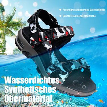 Дитячі сандалі Visionreast для хлопчиків, пляжні, спортивні, трекінгові, з повітряною подушкою, протиковзкі, літні, для активного відпочинку, хакі (28 EU)