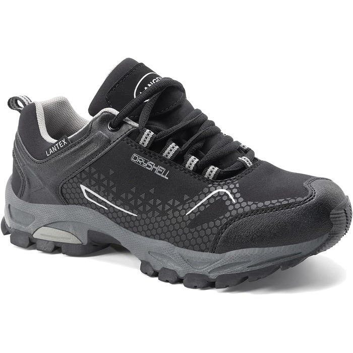 Туфлі для хайкінгу/трекінгу чоловічі та жіночі, водонепроникні, легкі, дихаючі, 38-46 EU (44 EU, чорний/сірий)