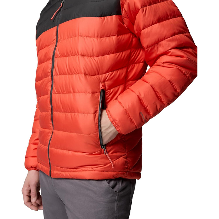 Чоловіча куртка з капюшоном Columbia Powder Lite (Zing, Shark, L)