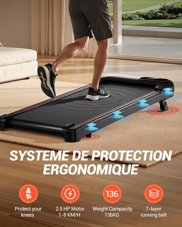 Walking Pad CURSOR з регулюванням нахилу, 8/12 км/год, складаний біговий килимок для дому, дистанційне керування