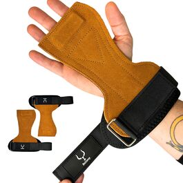 Навантажувальні петлі для тренувань Zughilfen: шкіряні ручки для кроссфіту, підйомники для тяги, захист зап'ястя, бодібілдинг