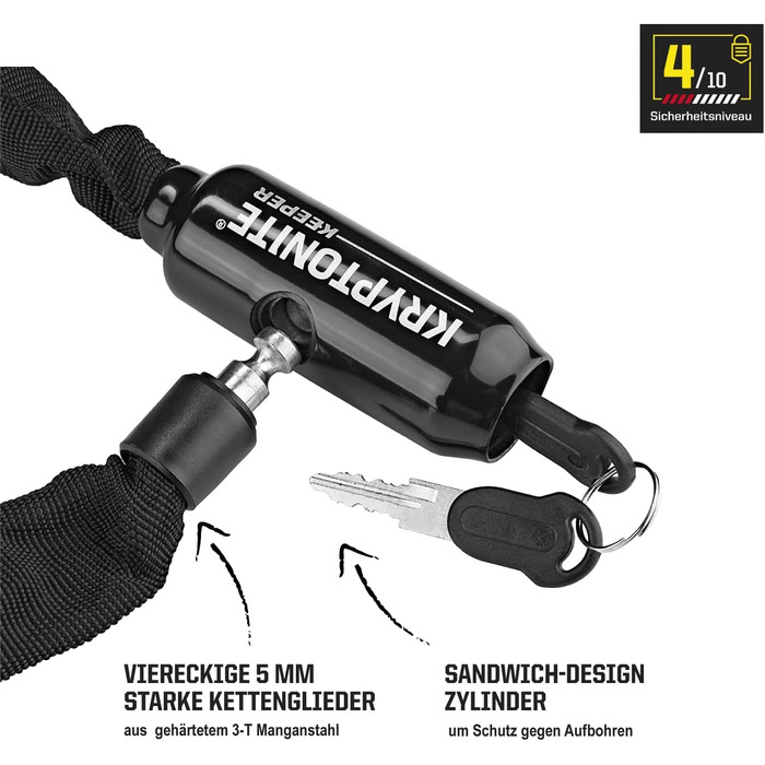 Замок ланцюговий Kryptonite Keeper 785 з інтегрованим кодовим замком, фіолетовий, універсальний розмір