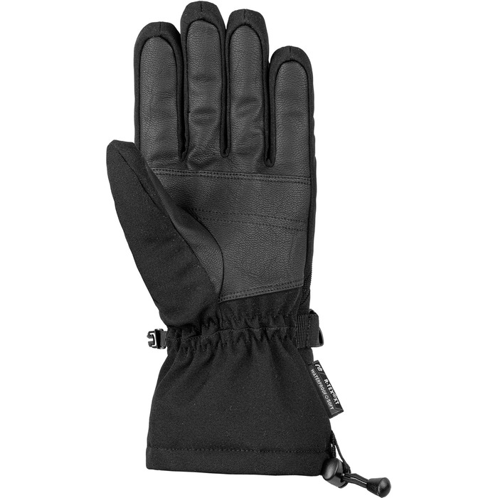 Чоловічі лижні рукавички Reusch Outset R-Tex XT з ремінцем на зап'ясті, водонепроникною мембраною, теплі, чорні/білі, розмір 9