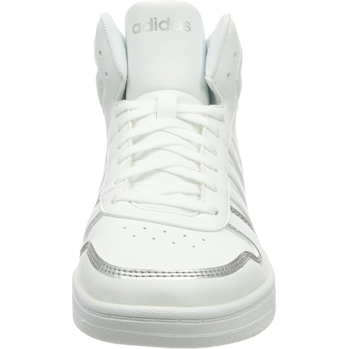 Жіночі баскетбольні кросівки Adidas Hoops 2.0 Mid, 44 EU, білий/сріблястий