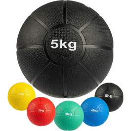 Медичний м'яч Matchu Sports 5 кг, чорний, повногумовий
