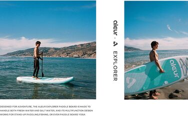 SUP дошка Aleur Explorer надувна з аксесуарами (рюкзак, весло, насос, ліш) 10'x32