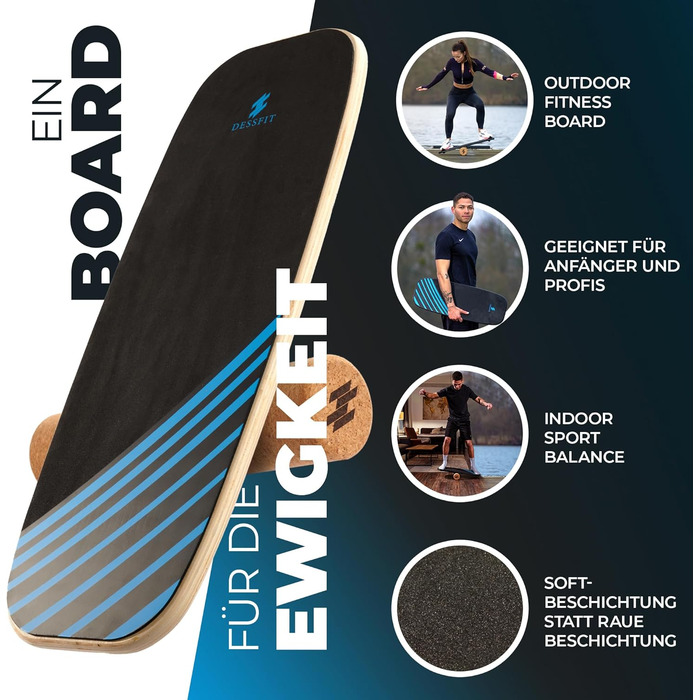 Баланс борд дерев'яний з пробковою роліком | Баланс борд для дорослих та дітей | Тренажер рівноваги | Пілатес борд | Аксесуар для фізіотерапії | Обладнання для балансу