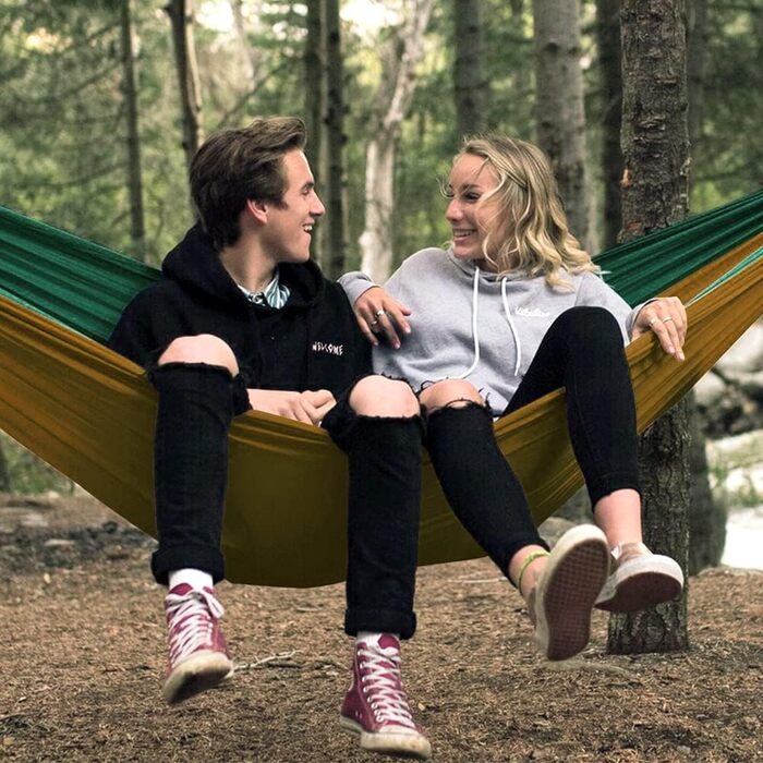 Гамак Glymnis Ultraleicht Outdoor - легкий туристичний гамак для відпочинку на природі з тросами та карабінами (до 300 кг)