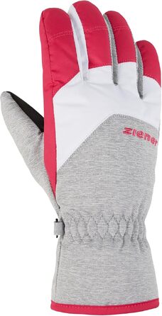 Дитячі гірськолижні рукавички Ziener Kinder Lando Glove junior для зимових видів спорту, світло-сірий з рожевим (розмір 6)