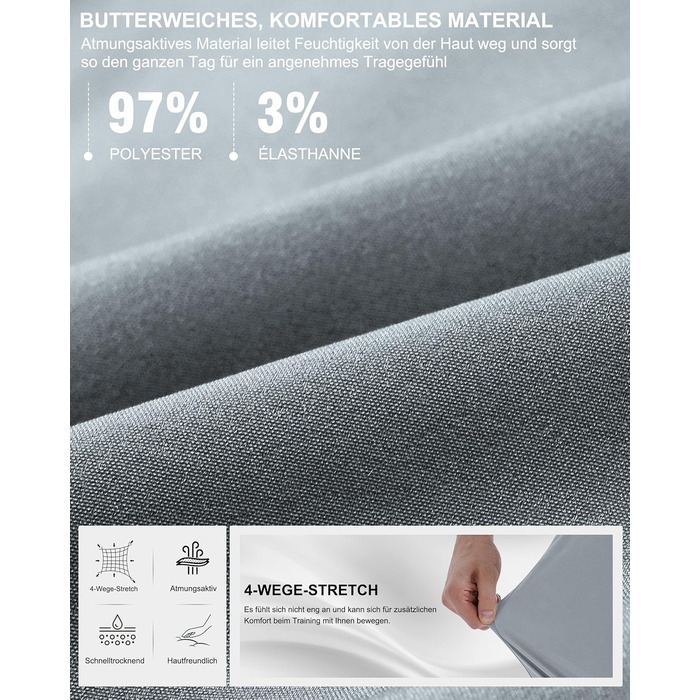 Чоловічі спортивні шорти для фітнесу та занять спортом (2 шт.) - чорний/світло-сірий, XXL