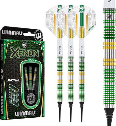 Професійний дартс-набір WINMAU Xenon 90% вольфраму з мішенями та стрижнями, вага 18г (м'який наконечник), 23г, 24г, 25г (стальний наконечник)
