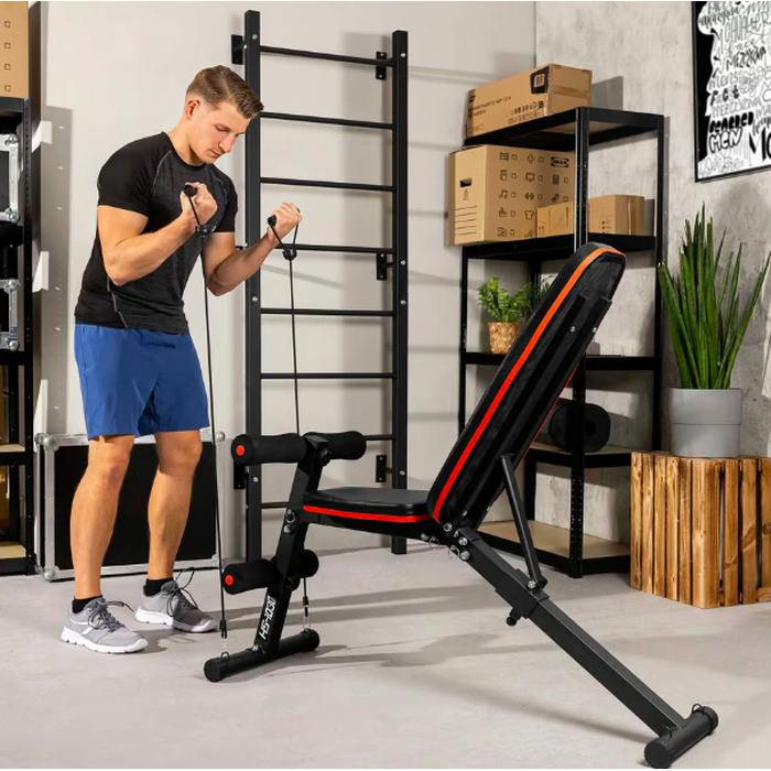 Лавка тренувальна Hop-Sport HS-1030 із фіксатором для ніг
