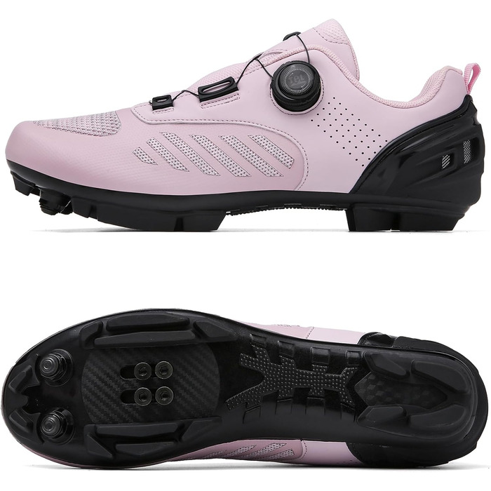 NGARY Велосипедні черевики MTB для жінок, дихаючі черевики для гірського велосипеда, сумісні з SPD 2 болти з клітами, черевики для велоспорту на відкритому повітрі, розмір 40 EU