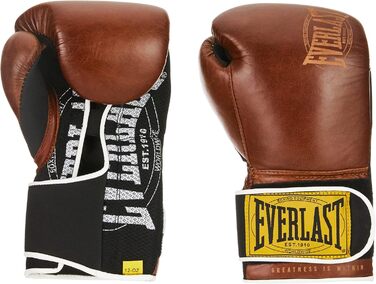 Боксерські рукавички Everlast 1910 Classic, унісекс, 12oz, коричневі, для тренувань