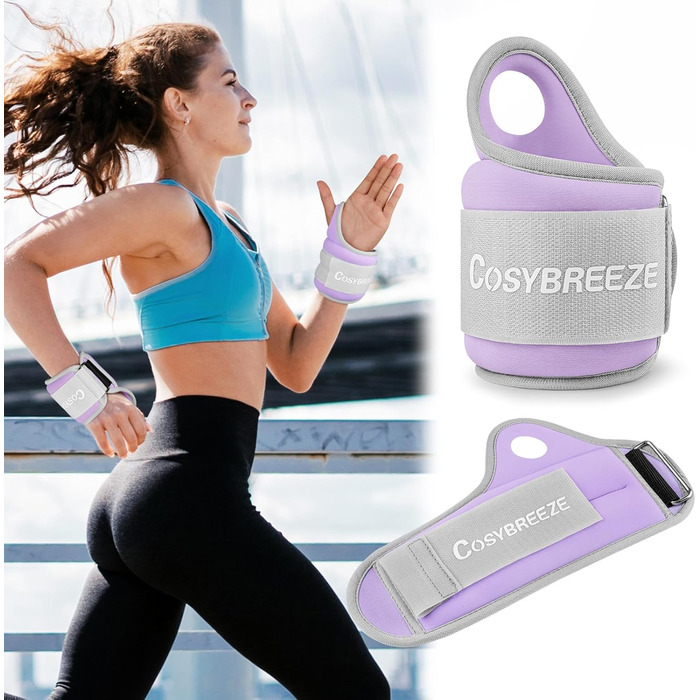 Вагові манжети Cosybreeze для рук і зап'ясть, 1-3 кг, пара, для жінок і чоловіків, фітнес, біг, тренування