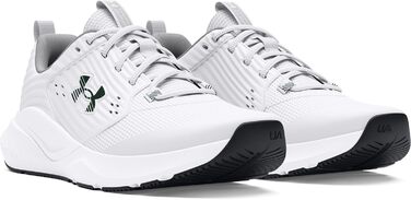 Чоловічі тренувальні кросівки Under Armour Charged Commit TR 4, білий/модний сірий/зелений, 42.5 EU