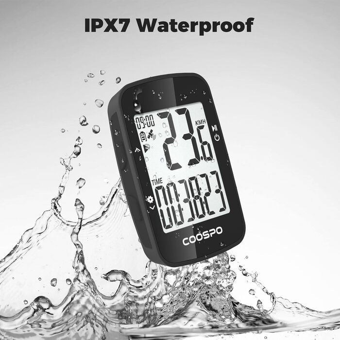 Велокомп'ютер COOSPO BC26 GPS, бездротовий, Bluetooth 5.0/ANT+, IP67, водонепроникний, 2,3