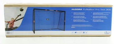 Футбольні ворота Hudora Pro Tect 3x2м, переносні (300x200 см) + сітка та кілки для кріплення
