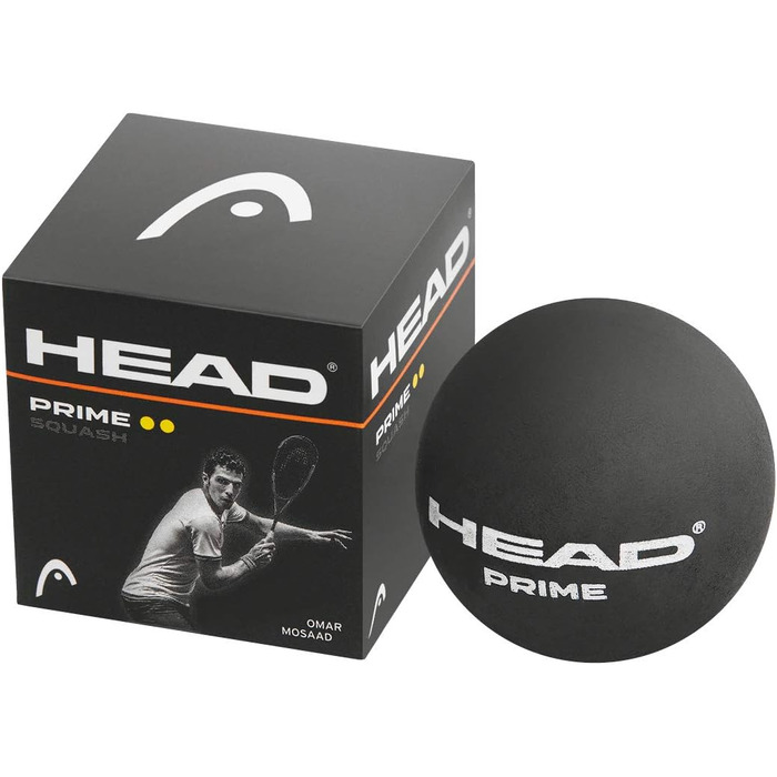 Сквош-м'ячі HEAD Prime, 12 штук, чорні, для професіоналів