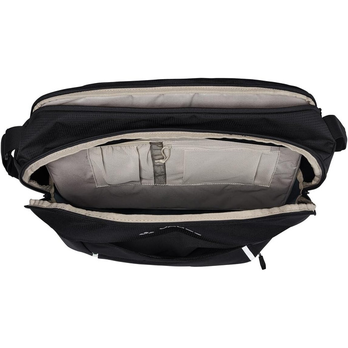 Месенджер-сумка VAUDE Cycle Messenger L для велосипеда, 20 л, чорна, з дощовиком, універсальний розмір