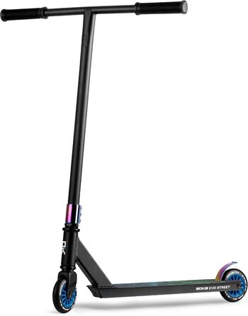 Трюковий самокат SOKE EVO Street ABEC-9, для дорослих і дітей, 50 см, 360° кермо, алюмінієва 3-болтова клема, чорний