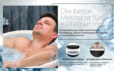 Ванна для криотерапії Retino™ XXL з кришкою, сидінням та термометром (Wim Hof Method)