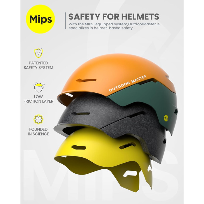 Шолом OutdoorMaster ELK MIPS з маскою для гірськолижного спорту - комплект для чоловіків, жінок та молоді, помаранчевий