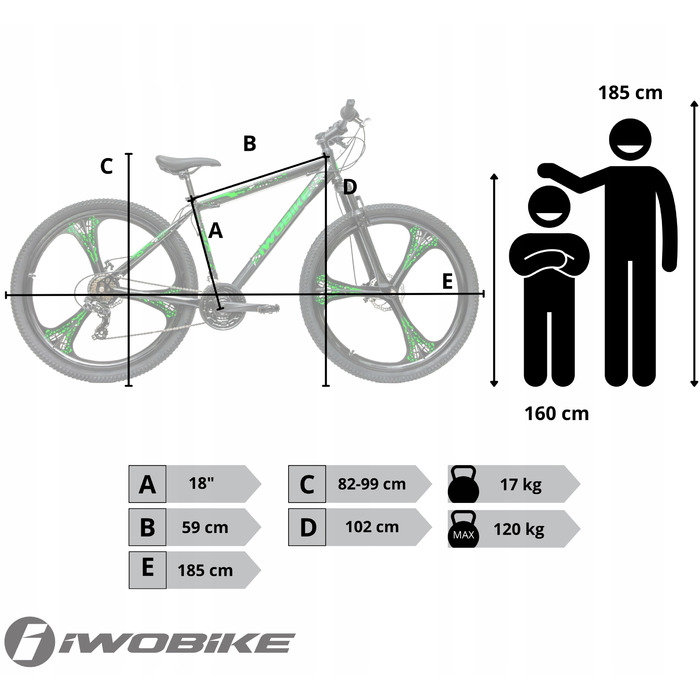 Гірський велосипед IWOBIKE LavaRider, рама 18