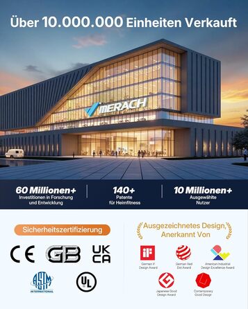 MERACH Walking Pad - біговий килимок для дому з регулюванням нахилу до 12%, максимальне навантаження до 180 кг, тихий мотор, стіл для бігу, дистанційне керування, динамік