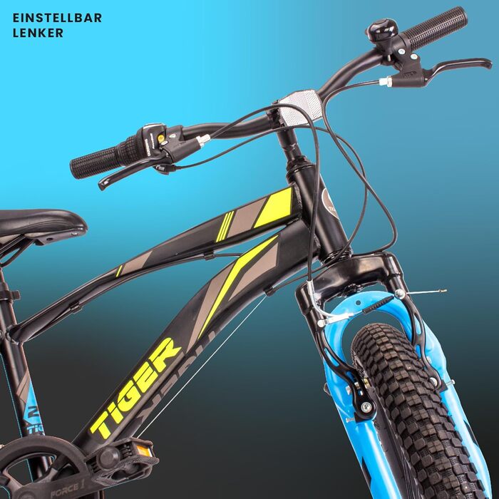 Дитячий велосипед Sun Baby Tiger Bike 20 дюймів, 6-швидкісна Shimano, для хлопчиків 6-10 років, регульований
