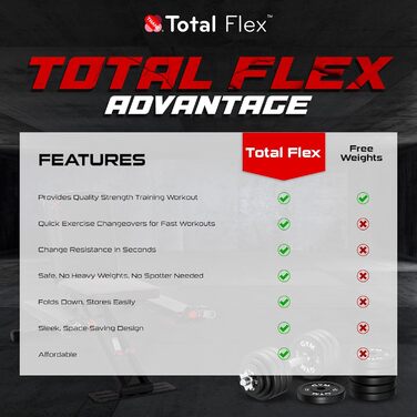 Складана лава для тренажерів TOTAL FLEX L - лава для жиму, фітнес, домашній спортзал